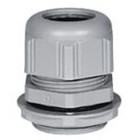 Legrand – Presse-étoupe en plastique IP68 PG 21 – Étanchéité pour câbles – RAL 7001 gris argent – Pour environnements humides et espaces confinés