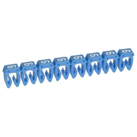 repère pour fil de 4 à 6 mm2 - chiffre 6 - couleur bleu - legrand cab 3