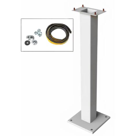 49730 Support Poteau Pour Coffret Argenta - H:90cm - Acier Galvanisé + Peinture Ral7035 (1/4)