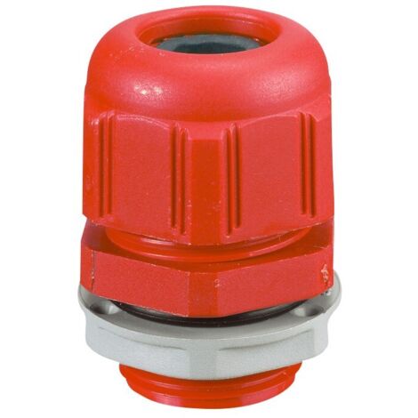 091931 Presse étoupe M20 Rouge Pour Boîte Plexo Sécurité Incendie Rouge Ral 3000 - Filetage Iso - Legrand