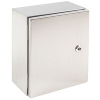 IDE – Coffret électrique inox 304L étanche IP66 – Dimensions 300x200x150 mm – Plaque passe câbles incluse – Protection IK10