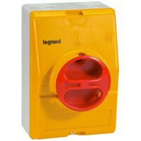 Legrand – Interrupteur sectionneur de proximité 3P 16A – Étanche IP65 pour installations extérieures – Cadenassable en position 0 – Boîtier jaune