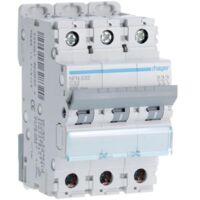 Disjoncteur 3P 6-10kA courbe C - 32A 3 modules HAGER NFN332