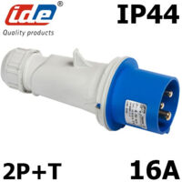 Prise CEE monophasé 16A 2P+T étanche IP44 ou IP67 - Étanche IP67 ou IP44 - IP67 - Fiche mâle 2P+T - 16A - 230V