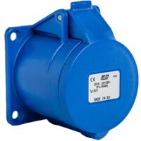 IDE – Prise femelle droite 32A 2P+T 220V – étanche IP44 pour milieu professionnel – borne à vis pour câbles jusqu'à 10mm²