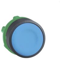 tête bouton poussoir - affleurant - bleu - schneider zb5aa6