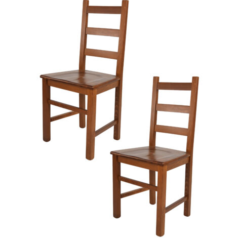 Tommychairs 2 Sillas Rustica en madera de haya nogal claro (1/5)