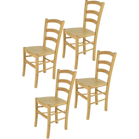 Tommychairs Set 4 Sillas Venice en haya color natural