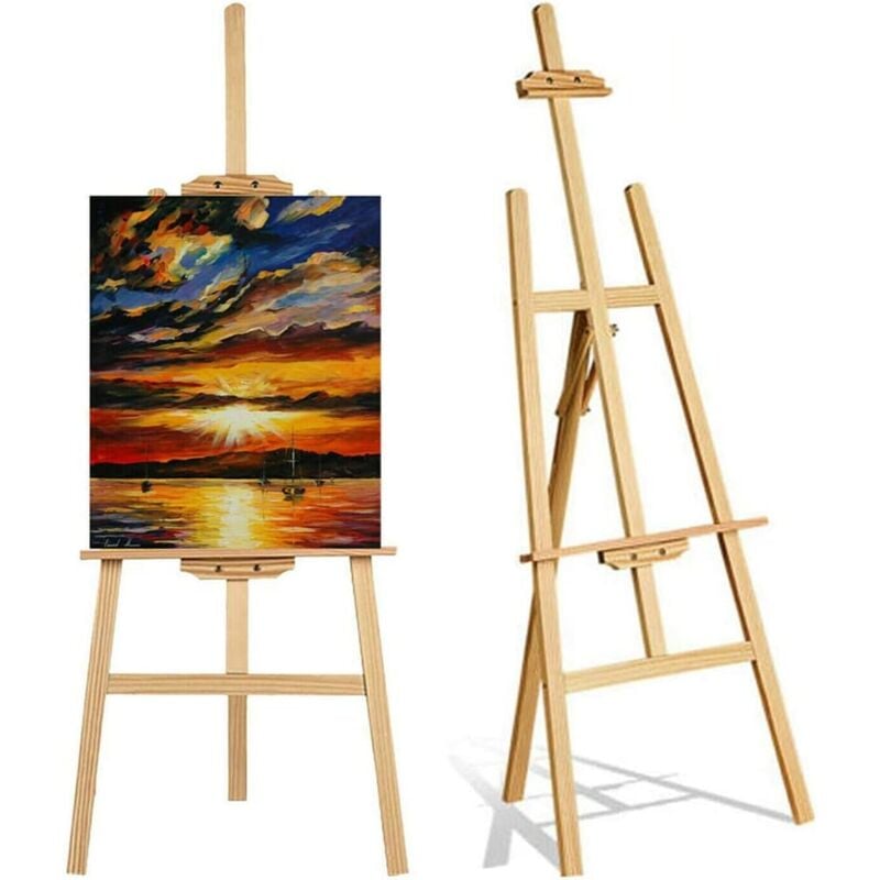 Chevalet Bois Chevalet Présentation Bois 160cm DJAR - Réglable Mariage/exposition/événement Support Panneau Mariage