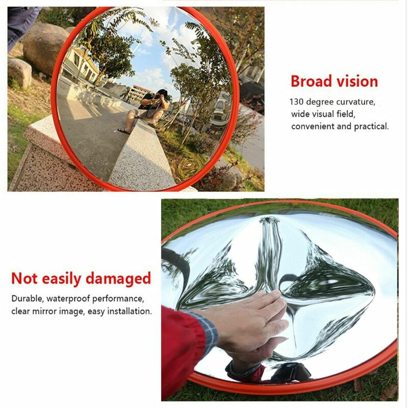 Miroir De Sécurité Convexe 60 Cm - Champ De Vision 130° - Pour Garage, Parking, Allée