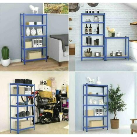 Étagère de rangement pour charges lourdes - 170 x 75 x 30 cm - Charge maximale : 875 kg - 5 étagères réglables - En métal - Pour atelier, cave, garage, argenté Étagère de rangement pour charges lourdes - 170 x 75 x 30 cm - Charge maximale : 875 kg - 5 étagères réglables - En métal - Pour atelier, cave, garage, argenté