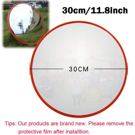 Miroir De Sécurité Convexe 30 Cm – Grand Angle, Support Réglable, Pour Garage, Allée Ou Entrepôt
