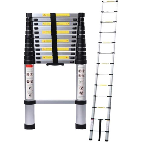 5 Mètre(s) Échelle Telescopique de Grenier Alliage en Aluminium Folding Ladder Charge Maximale 150kg, en 131 Certificat - Couleur d'origine (1/5)