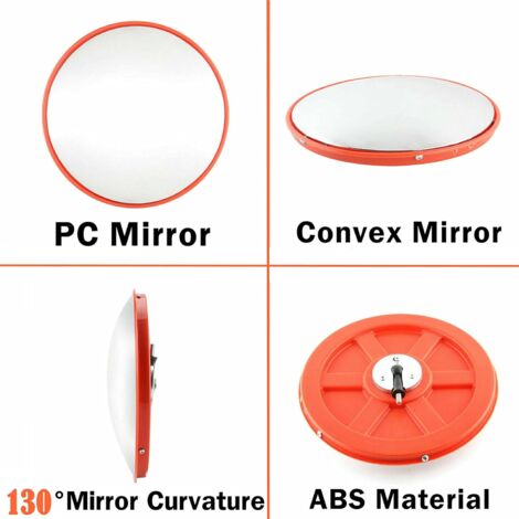 Miroir Convexe De Sécurité Angle Mort 15 Cm - Pour Garage, Allée, Entrepôt, Bureau - Intérieur/Extérieur