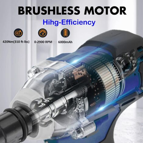 Clé à Chocs Sans Fil Brushless 5-en-1 Avec Batterie 3.0Ah, Chargeur Rapide, 25 Accessoires Et Valise – Puissante Pour Auto Et Maison