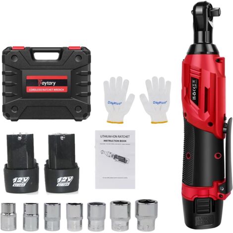 Clé à Chocs Électrique 12V 200Nm - Lot Avec 2 Batteries Li-Ion & Coffret