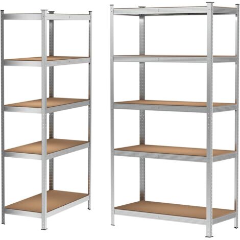 EURO VANADIUM Étagère Rangement 4 Niveaux 60x30x138cm - Charge Lourde 100kg, Montage Sans Vis