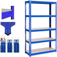 Étagère de sous-sol étagère de rangement étagère robuste étagère enfichable entrepôt bureau Jusqu'à 875 kg capacité de charge 180x90cmx40cm, bleu