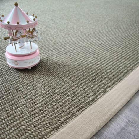 Tapis Sisal Quintana grège - Ganse coton grège - 160 x 230 cm (1/5)