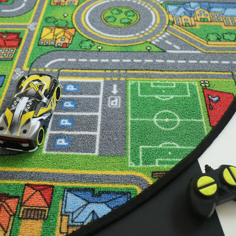 Tapis rond de jeu enfant - Circuit de voiture - Ville - Échantillon