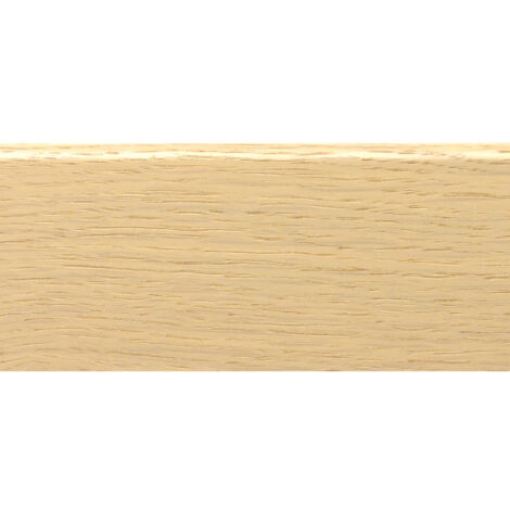 Décoweb – Plinthe bois chêne blanchi 7 cm – Longueur 220 cm – Rainure intégrée pour passage câbles – Finition élégante pour parquets