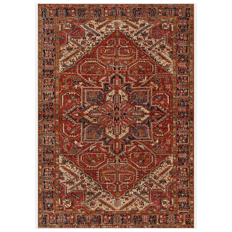 Tapis doux à motif oriental - Mina - Rouge - 200 x 290 cm