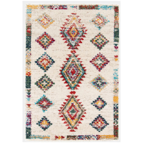 Tapis motif berbère - Kaya - Multicolore - 80 x 150 cm