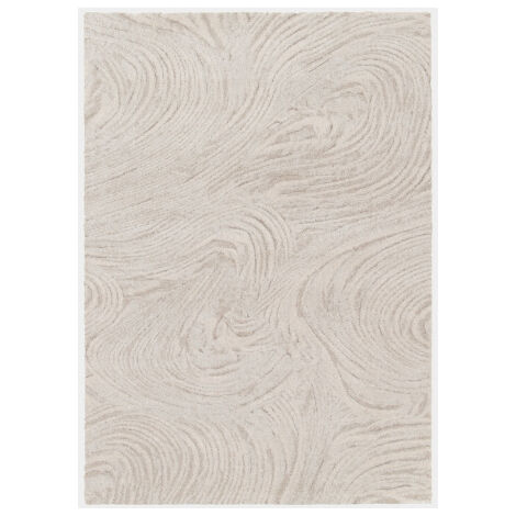 Tapis de salon doux à motif organique - Ida - Grège - 120 x 170 cm