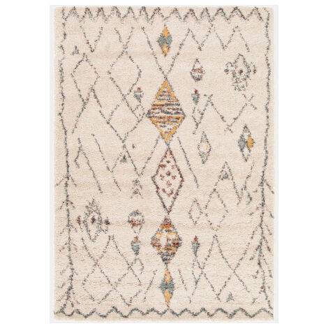 Décoweb – Tapis berbère multicolore 160 x 230 cm – 100% polypropylène – Densité 44640 points/m² – Épaisseur 30 mm – Usage intérieur