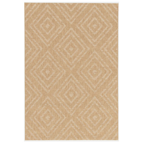 Tapis d'intérieur ou d'extérieur aspect naturel - Inca - Beige - 120 x 170 cm (1/5)