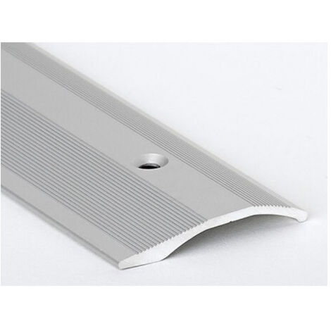 Seuil de porte multi-niveaux en aluminium titane percé – Installation rapide – Résistance accrue – Pour revêtements de sol variés – Romus (1/4)