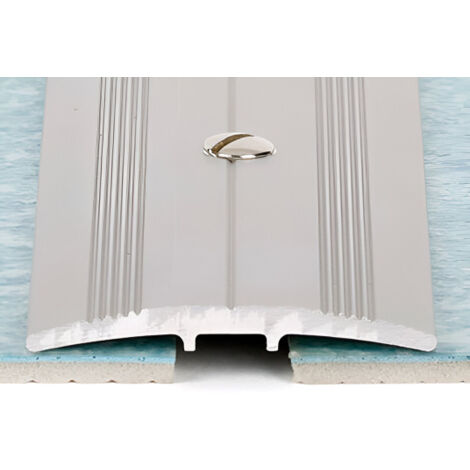 Décoweb – Barre de seuil en aluminium incolore 93 cm – Profilé demi-bombé – Installation facile avec vis et chevilles – Pour jonction de revêtements (1/3)