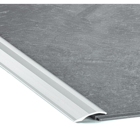 Seuil multi-niveaux adhésif en aluminium 1 mètre – Largeur 40 mm – Fixation auto-adhésive – Pour hauteurs jusqu'à 18 mm – Romus