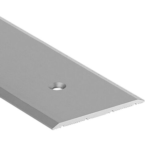 Barre de seuil de porte à visser 100 cm – Aluminium incolore – Extra plat 40 mm – 5 trous pour installation rapide – Romus