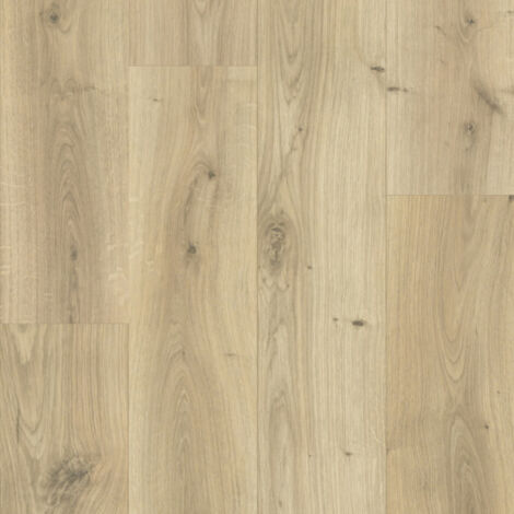 Décoweb – Parquet stratifié chêne castle 138x19,3cm – Clic 5G – Classe d'abrasion AC5 – Surface 2,131 m² – Résistant aux chocs et rayures (1/5)