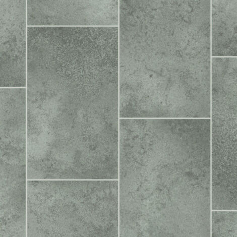 Sol Vinyle Style - Imitation Carrelage gris - Rouleau de 3m x 2m (1/5)