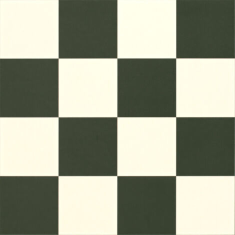 Sol Vinyle effet damier droit Noir et blanc - Rouleau de 3m x 3m (1/5)