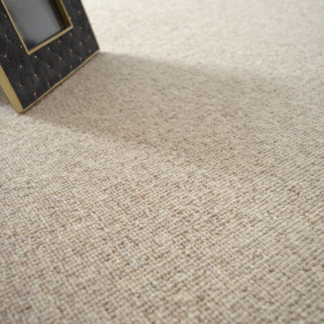 Moquette pure laine vierge bouclée - Killoo - Grège - Rouleau de 4m x 17m