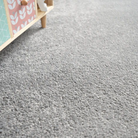 Décoweb – Moquette de sol en rouleau 4m x 3m – Gris éléphant – Antistatique – Compatible chauffage au sol – Densité 112950 points/m²
