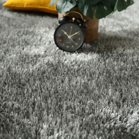 Décoweb – Moquette de sol en rouleau épaisse 30mm – Shaggy gris foncé – Isolation phonique 33dB – Envers GripBack pour adhérence (1/5)