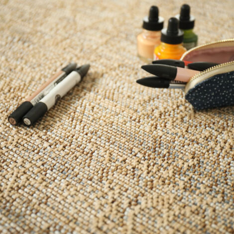 Moquette Tissé plat - Jambi - Nuances beige sable - Rouleau de 4m x 1m (1/4)