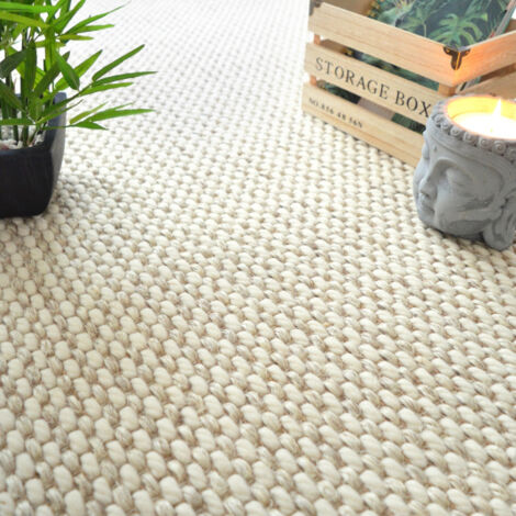 Décoweb – Moquette en laine et sisal 4m x 1m – Antistatique et antidérapante – 60% sisal, 40% laine – Isolation phonique 18 dB