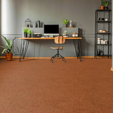 Moquette chambre - Lumicolor - Rouille terracotta - Rouleau de 4m x 1m