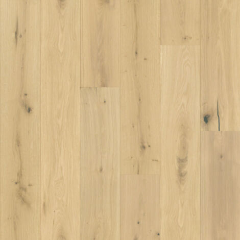 Lame Parquet contrecollé vernis mat Click à plat - Chêne Brut - Paquet de 2,166 m² (1/5)