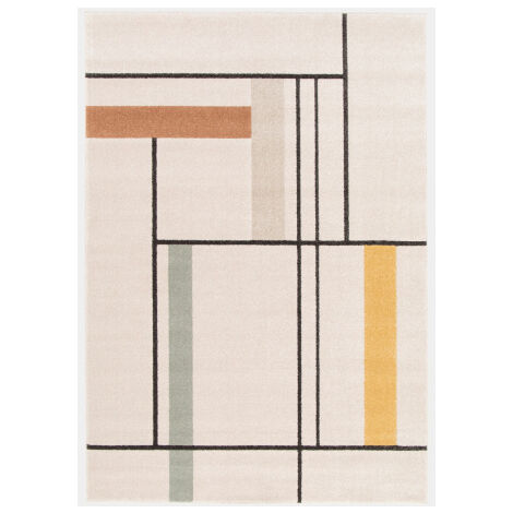 Tapis de salon motif graphique - Urban - Beige - 200 x 290 cm (1/5)