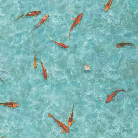 Décoweb – Sol PVC en rouleau effet poisson Koï japonais – Dimensions 1m x 5m – Épaisseur 2,5mm – Résistance au glissement R10 (1/5)
