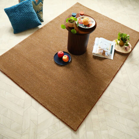 Tapis de salon ou chambre Chromaluxe Noisette - Résistant aux taches - 120 x 170 cm (1/5)