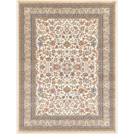 Tapis traditionnel floral - Mamie in love - Corail doux - 200 x 290 cm