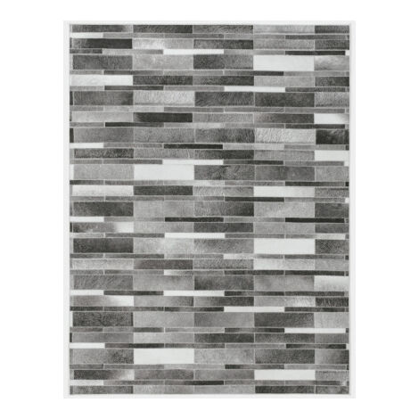 Décoweb – Tapis peau de vache toucher soft 60 x 90 cm – 100% polyester – Sous-couche antidérapante – Lavable à 30°C (1/5)