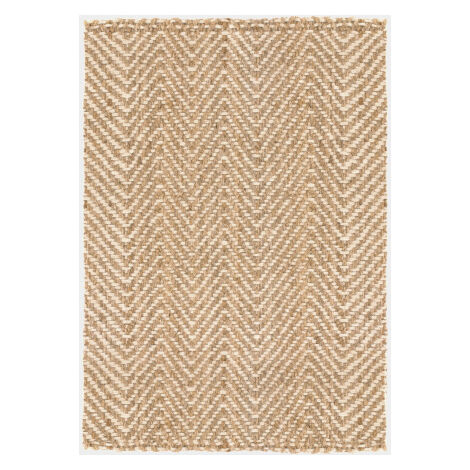Décoweb – Tapis chevrons 100% jute – 200 x 290 cm – Épaisseur 11 mm – Poids 4000 g/m² – Pour décoration intérieure élégante